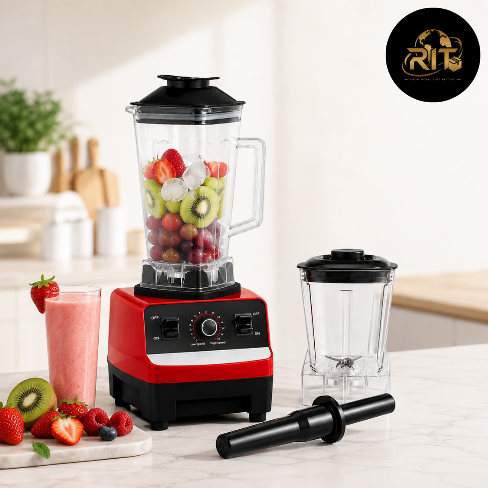 High-Speed Blender – Professional Kitchen Mixer with Large Jar & Tamper | RIT Store