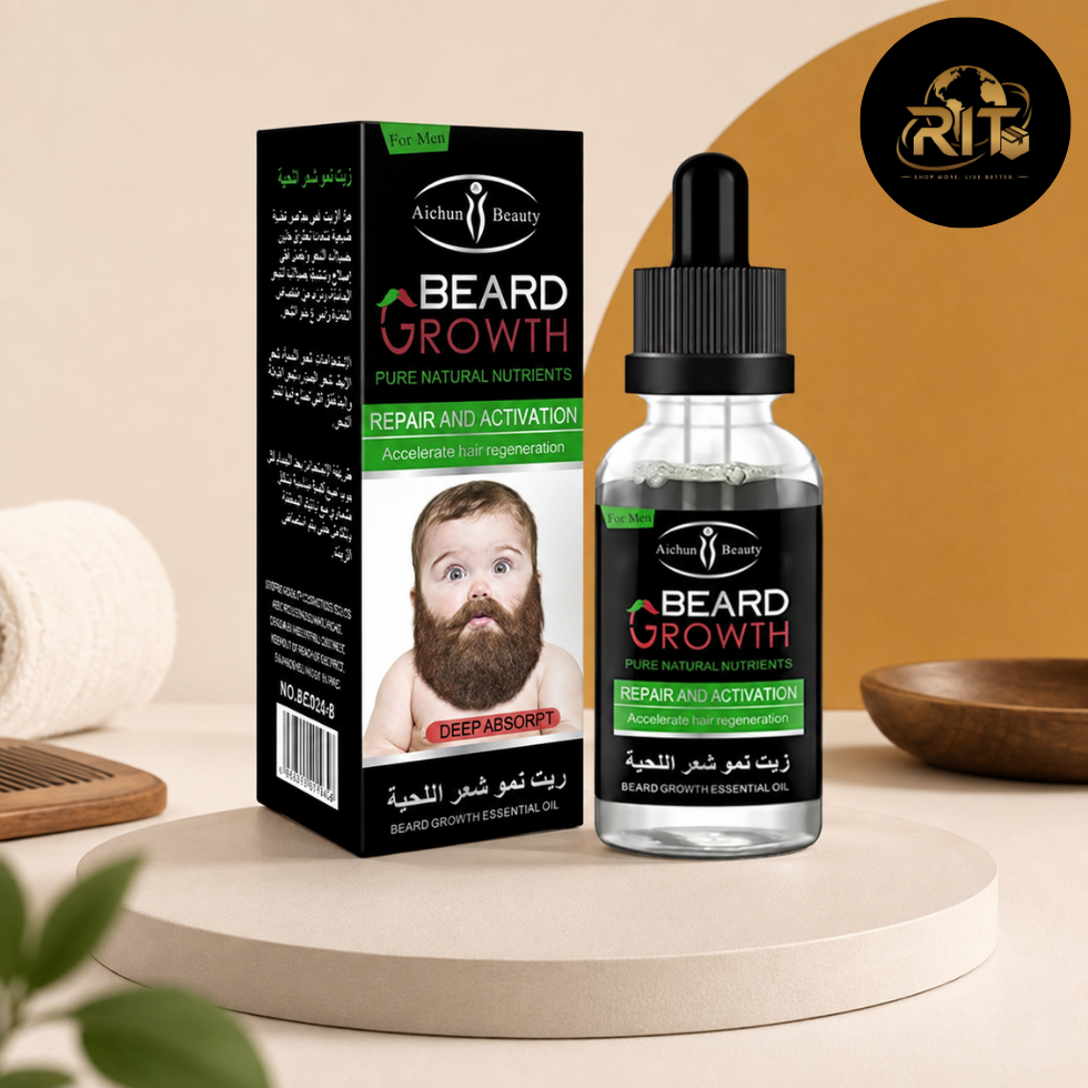  Beard Growth Essential Oil for Men