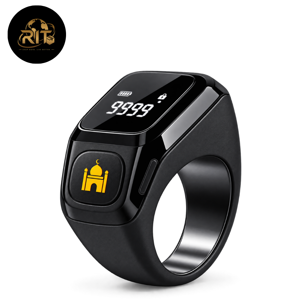 Digital Tasbih ring with 5-digit electronic prayer counter