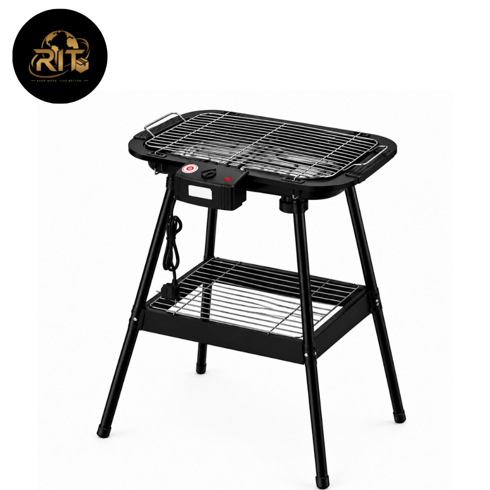 RIT Store standing electric barbecue grill with large grilling rack