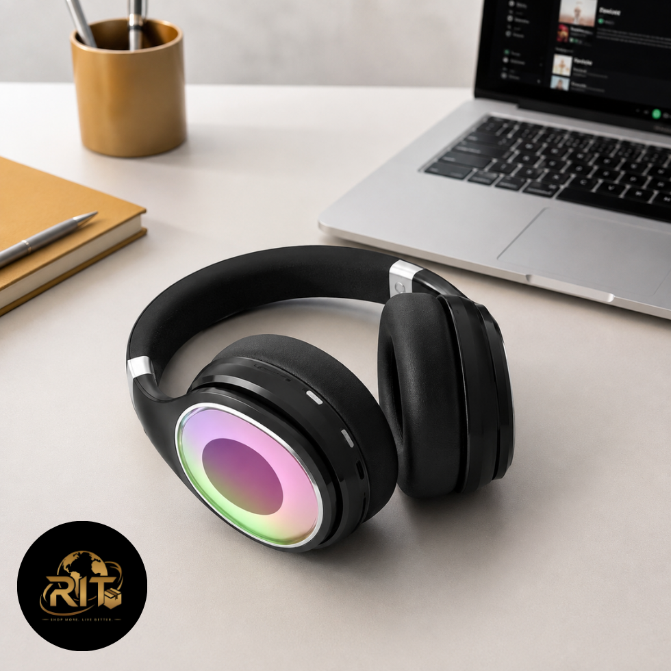 RIT Store stylish black headphones for music and entertainment